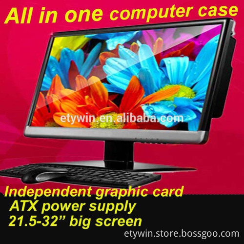 computer Cheap all in one pc gaming pc with 21.5"LED monitor home theater case pc